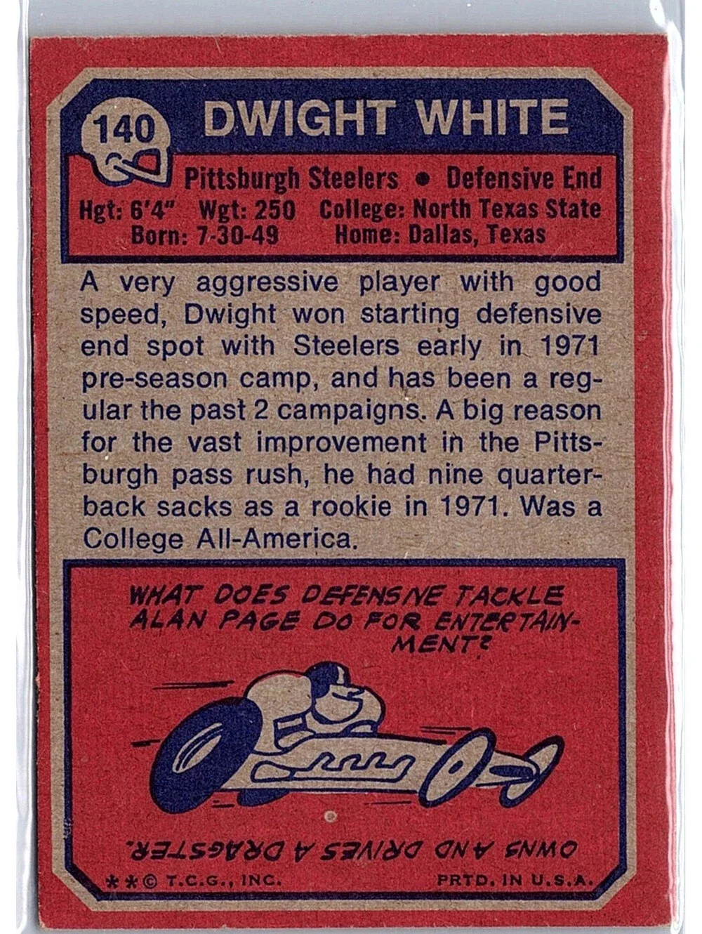 Dwight White 140 1973 Topps NM Sports Card